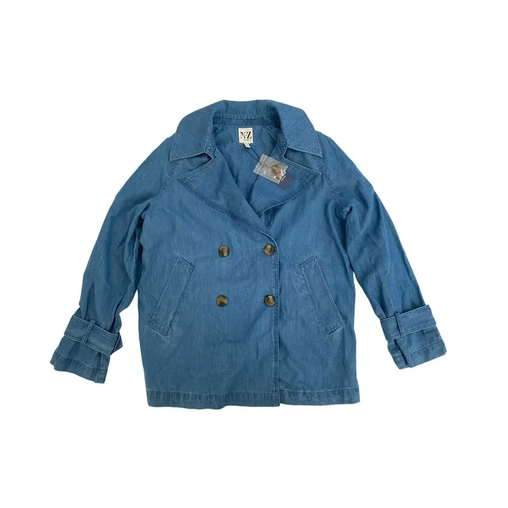 Nic + Zoe Denim Jacket Size MED Old Money Preppy Beach Boho Classic - Picture 10 of 16